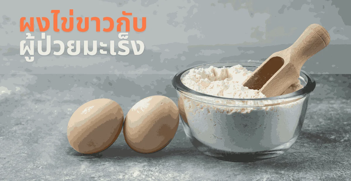 โรคมะเร็งกับไข่ขาว โปรตีนคุณภาพสูงที่ย่อยง่ายและเหมาะกับการฟื้นฟูร่างกายผู้ป่วย