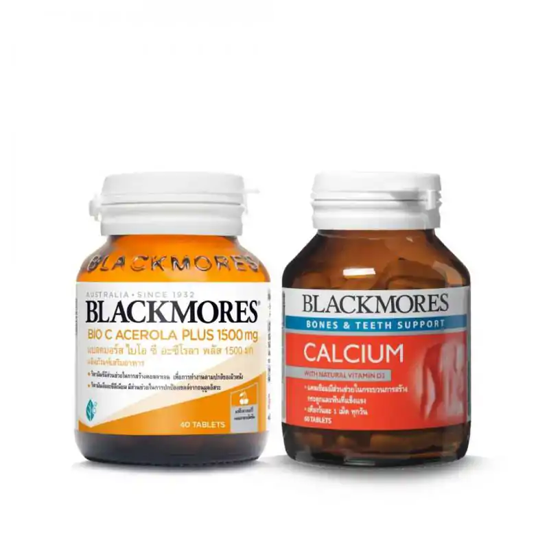 BLACKMORES Bio C Acerola Plus 1500mg. 40 Tab + BLACKMORES Calcium 60 tab