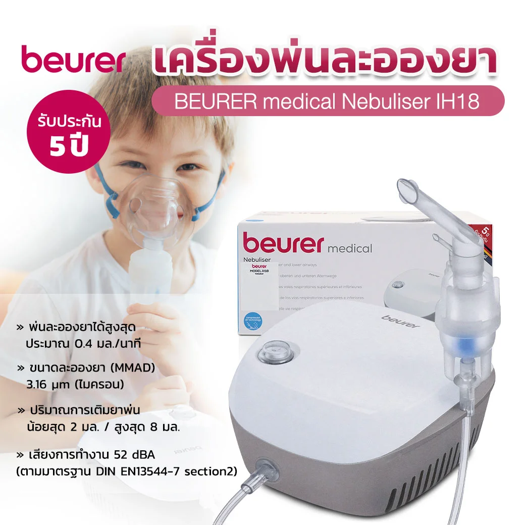 Beurer Medical Nebuliser IH18 เครื่องพ่นยา รุ่น ไอเอช 18