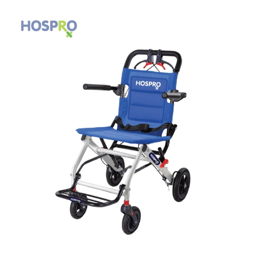 HOSPRO ฮอสโปร รถเข็นผู้ป่วยพกพา อลูชุบโครเมี่ยม H-WC288 AL
