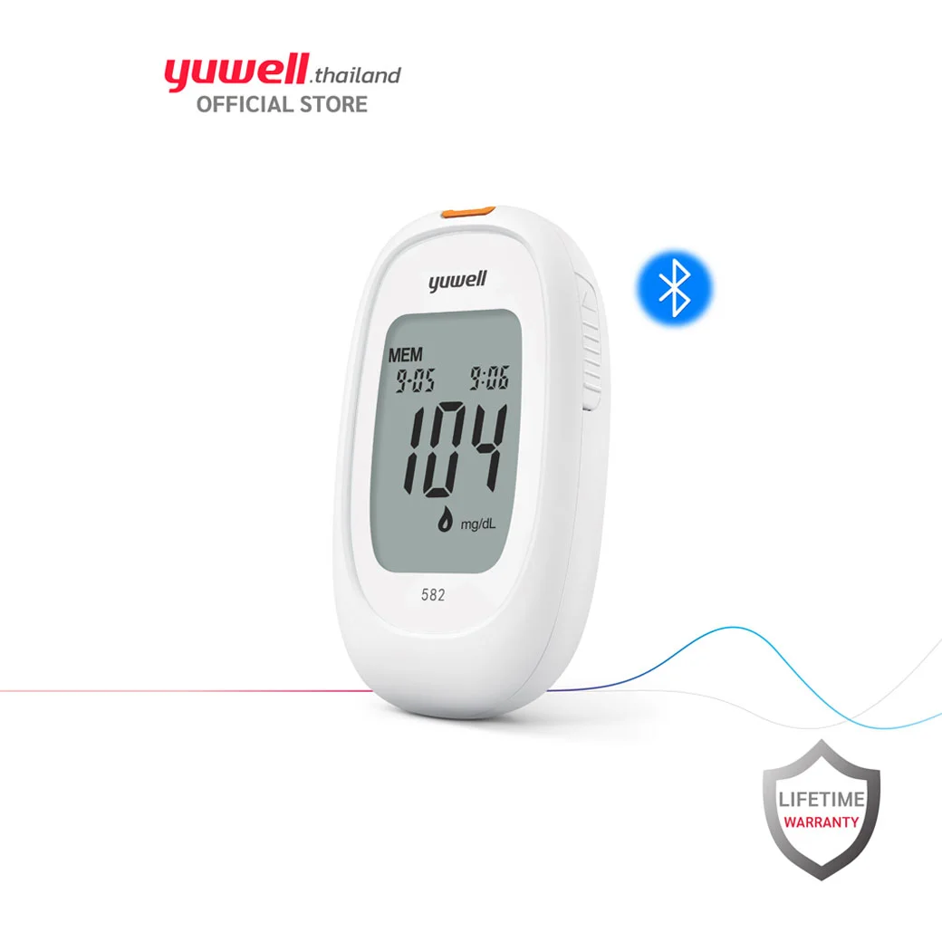 YUWELL เครื่องวัดน้ำตาล Accusure 582+Strip10+เข็ม10