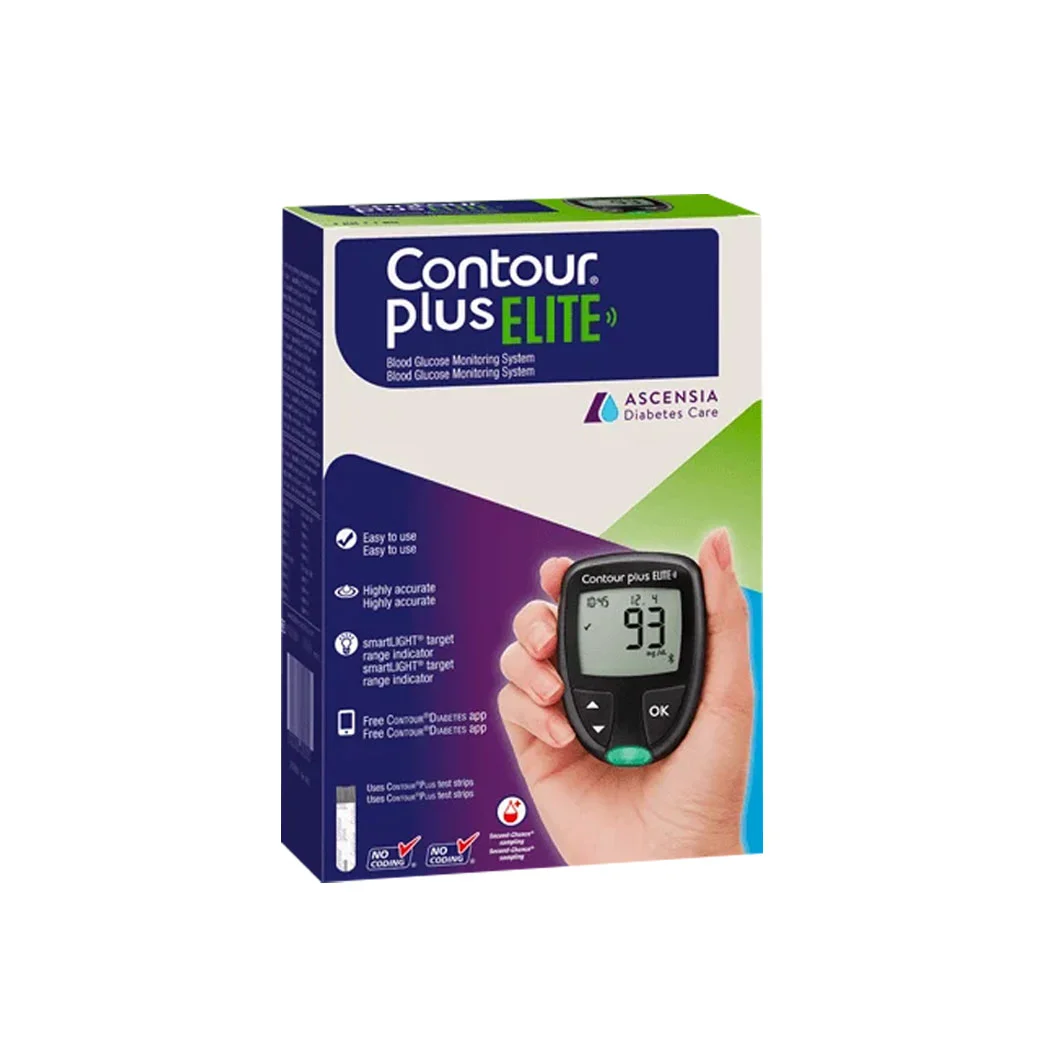 CONTOUR Plus Elite+strip25ชิ้น เครื่องตรวจน้ำตาลในเลือด คอนทัวร์ พลัส เอลิท