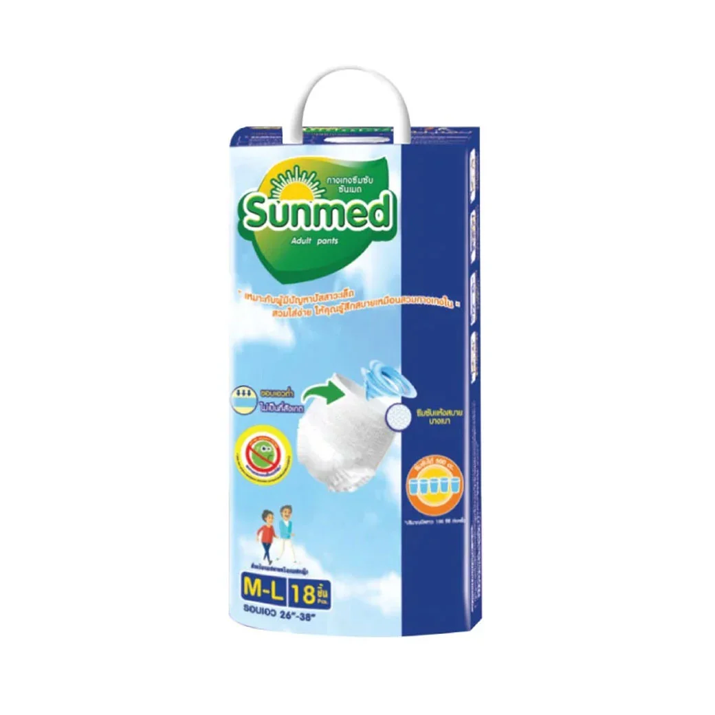 Sunmed Jumbo M-L 18 ชิ้น ซันเมด กางเกงซึมซับผู้ใหญ่