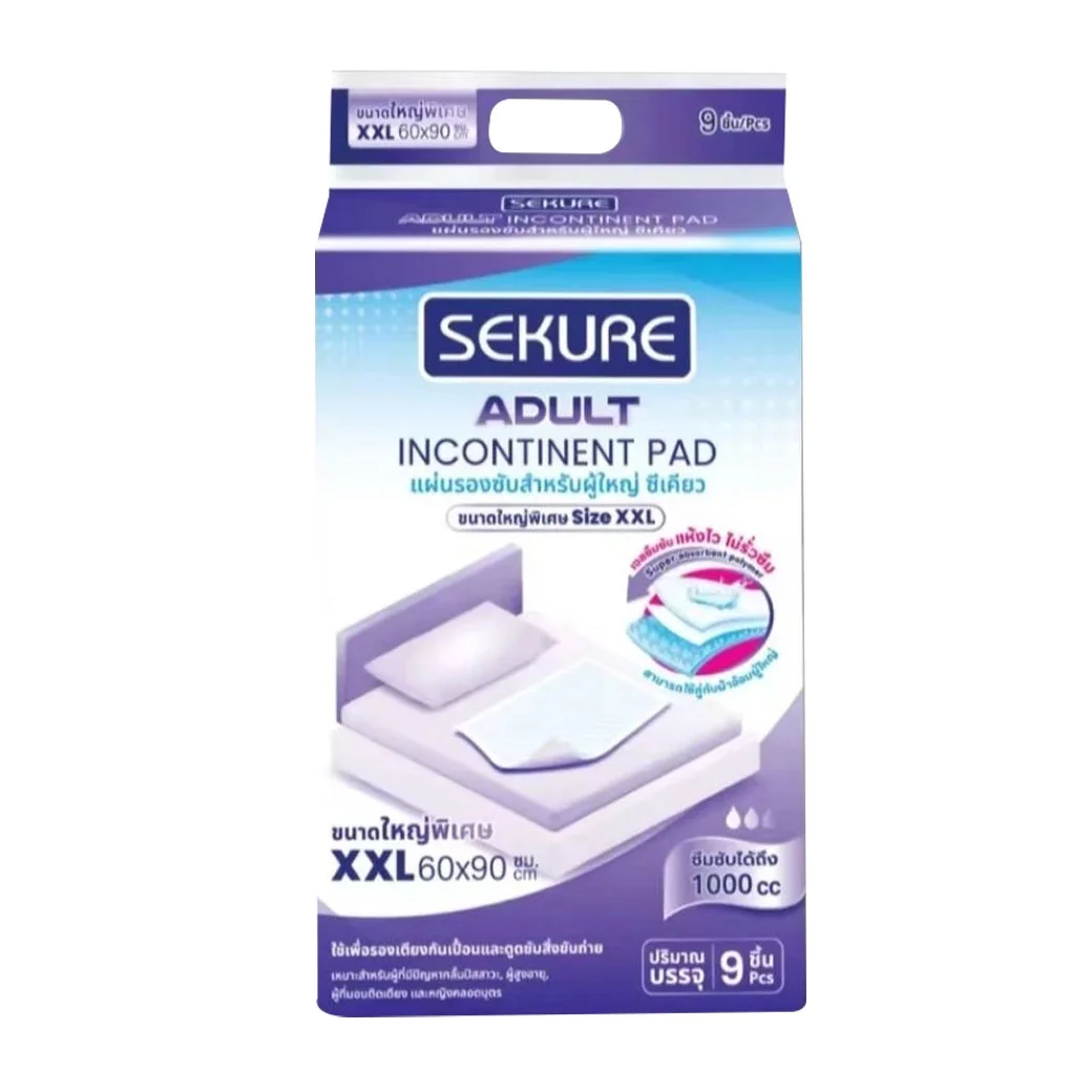แผ่นรองซับ Sekure XXL 60X90 cm 9 ชิ้น