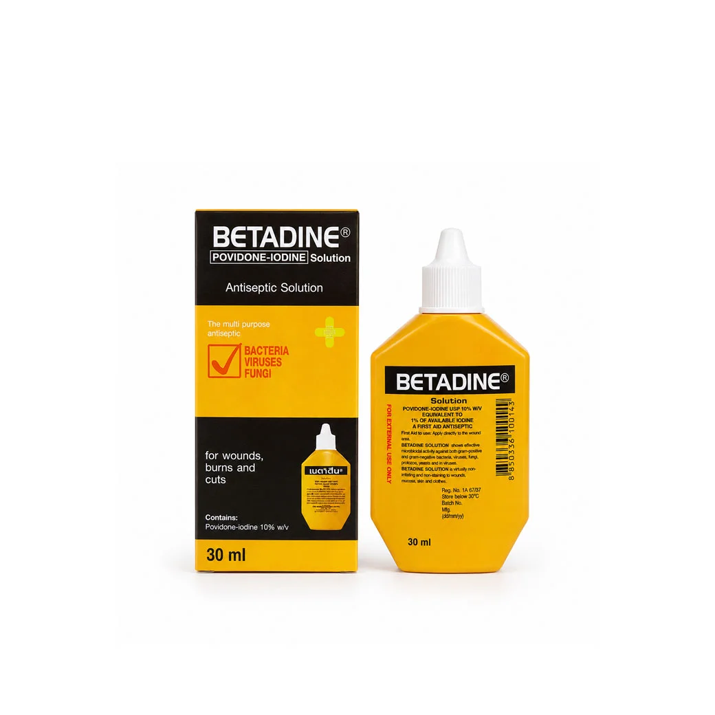 BETADINE 30 ml.(1X12) เบตาดีน 30มล.